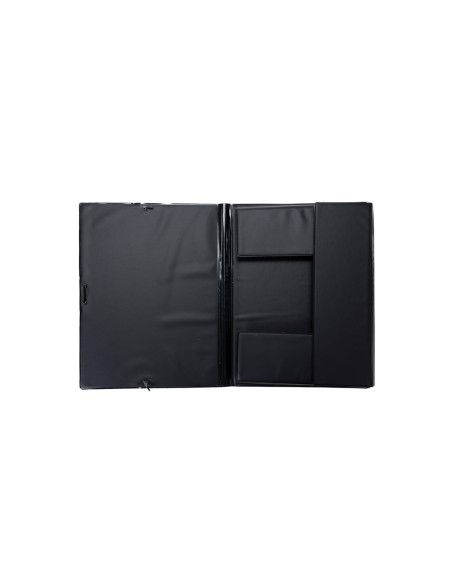 Carpeta goma grafoplas folio forrada 3 solapas pvc negro