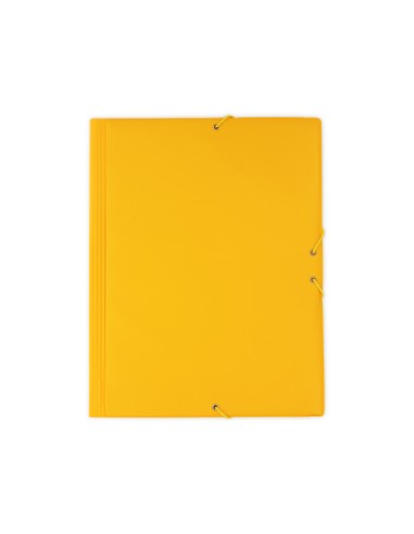 Carpeta goma grafoplas folio forrada 3 solapas pvc amarillo