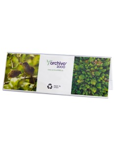 Identificador sobremesa archivo 2000 poliestireno transparente din a6 doble cara 45x150x55 mm