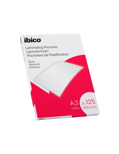 Bolsa de plastificar ibico din a3 125 mc caja de 100 unidades