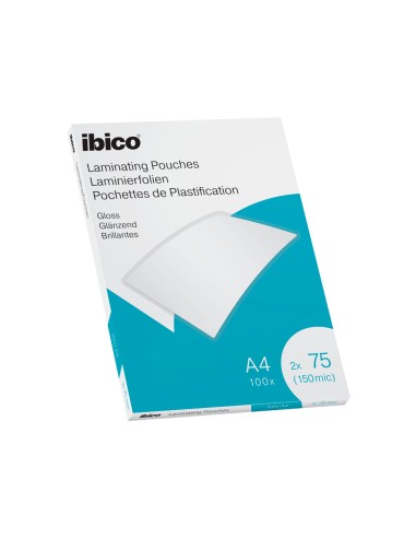 Bolsa de plastificar ibico din a4 75 mc caja de 100 unidades