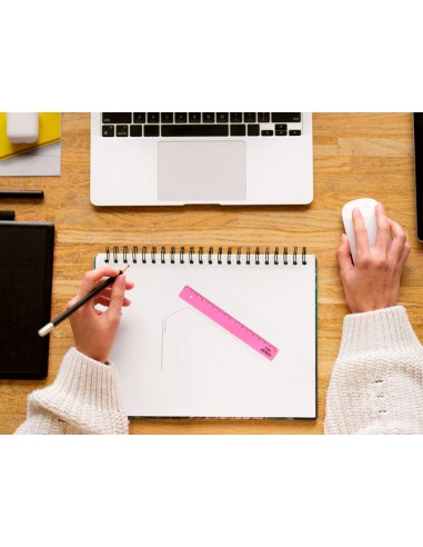 Regla liderpapel plastico 16 cm cubilete con 100 unidades colores surtidos