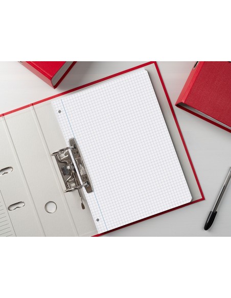 Recambio liderpapel din a4 100 hojas 75 gr cuadro 6 mm 4 taladros con margen