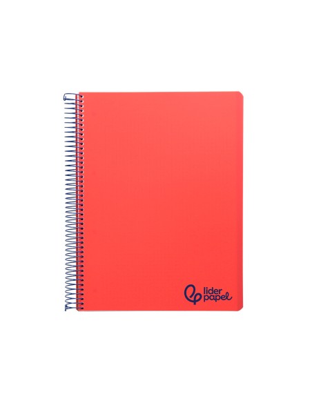 Cuaderno espiral liderpapel a4 micro wonder tapa plastico 120h 90 gr horizontal 5 bandas 4 taladros colores
