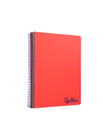 Cuaderno espiral liderpapel a4 micro wonder tapa plastico 120h 90 gr horizontal 5 bandas 4 taladros colores