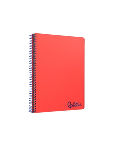 Cuaderno espiral liderpapel a4 micro wonder tapa plastico 120h 90 gr horizontal 5 bandas 4 taladros colores