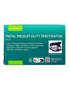 Taladrador q connect kf14218 azul abertura 2 mm capacidad 20 hojas