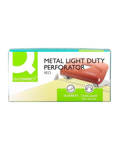 Taladrador q connect kf14216 rojo abertura 1 mm capacidad 10 hojas