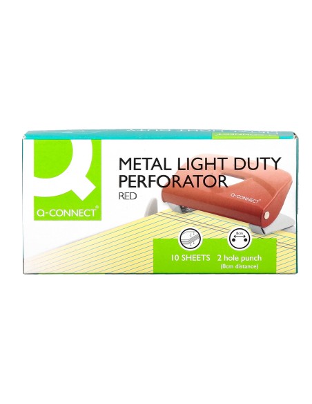 Taladrador q connect kf14216 rojo abertura 1 mm capacidad 10 hojas