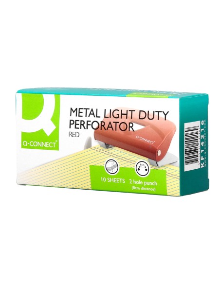 Taladrador q connect kf14216 rojo abertura 1 mm capacidad 10 hojas