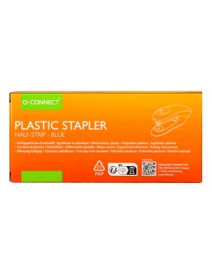Grapadora q connect kf14205 plastico abs azul capacidad 20 hojas