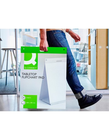 Bloc congreso q connect liso autoadhesivo sobremesa 508x584 mm 20 hojas papel blanco de 75g m2 fsc