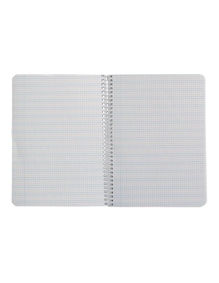 Cuaderno espiral liderpapel di n a5 pautaguia tapa blanda 40h 75 gr cuadro pautado 3mm color azul