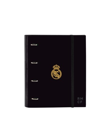 Carpeta con recambio safta din a4 tapa forrada 100 h 60 gr cuadro 5 mm con goma y 5 separadores real madrid 3