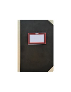 Libro cartone cosido fernandes flecha din a6 rayado horizontal 50 hojas 100 gr negro