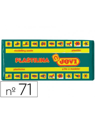 Plastilina jovi 71 verde oscuro unidad tamano mediano