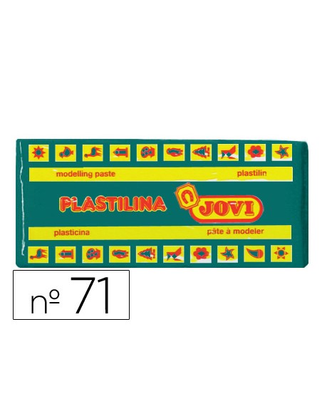 Plastilina jovi 71 verde oscuro unidad tamano mediano