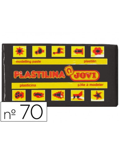 Plastilina jovi 70 negro unidad tamano pequeno