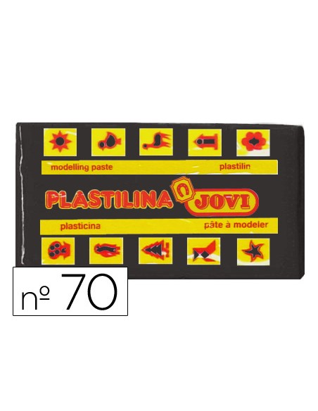 Plastilina jovi 70 negro unidad tamano pequeno