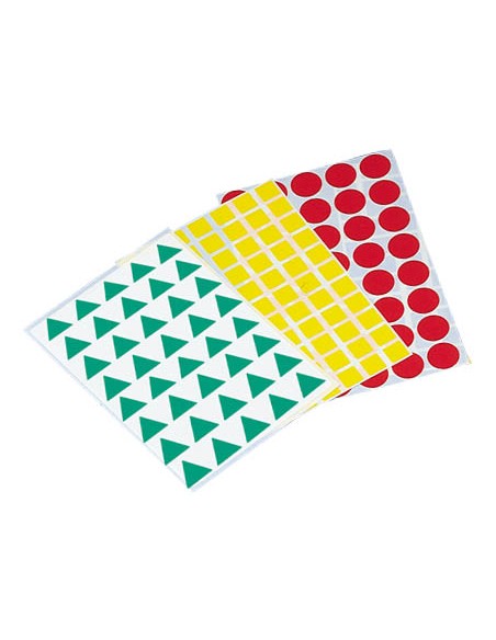 Gomets figuras geometricas 993 bolsa con 12 hojas surtidas