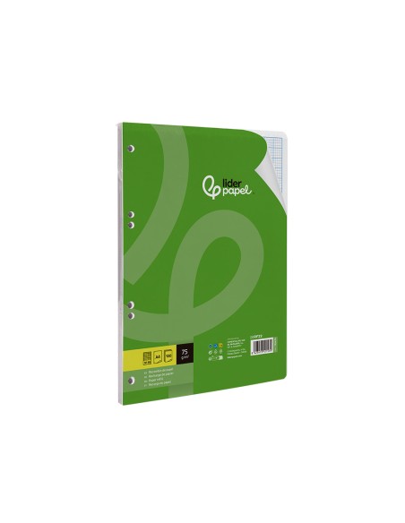 Recambio liderpapel din a4 100 hojas 75g m2 rayado nº 46 4 taladros