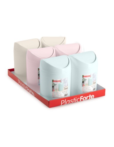 Papelera plastico plasticforte tiny sobremesa 14l colores surtidos 125x125x175 cm
