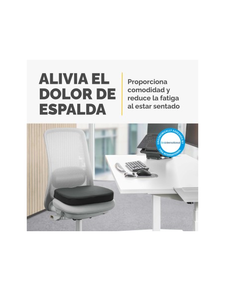 Cojin de asiento fellowes breyta acolchado color negro 60x430x430 mm