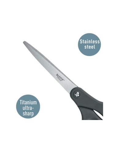 Tijera oficina leitz 205 cm titanio color gris oscuro