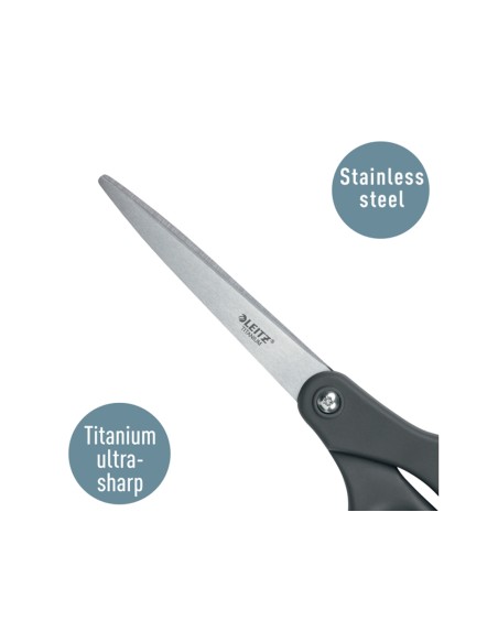 Tijera oficina leitz 205 cm titanio color gris oscuro