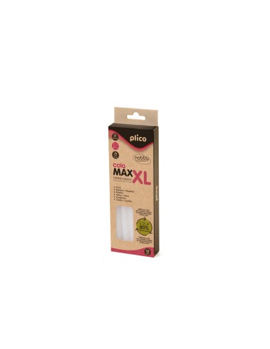 Barra termofusible plico cola maxi xl reciclada 115 mm de diametro x 200 mm de alto blister de 12 unidades