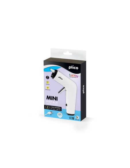 Pistola termofusible plico mini con bateria