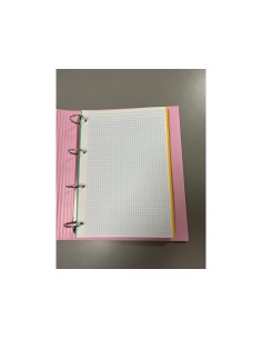 Carpeta con recambio pardo din a4 carton forrado 4 anillas 35 mm pastel minimal expositor de 8 unidades