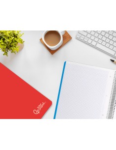 Cuaderno espiral liderpapel a4 micro witty tapa dura 120h 90gr cuadro 5mm 5 bandas 4 taladros colores surtidos