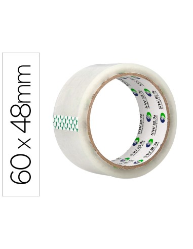 Cinta adhesiva greening polipropileno transparente 60 mt x 48 mm para embalaje