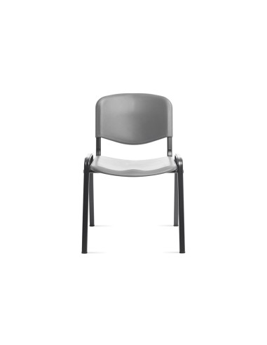 Silla rocada confidente estructura metalica respaldo y asiento en polimero color gris