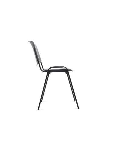 Silla rocada confidente estructura metalica respaldo y asiento en polimero color gris