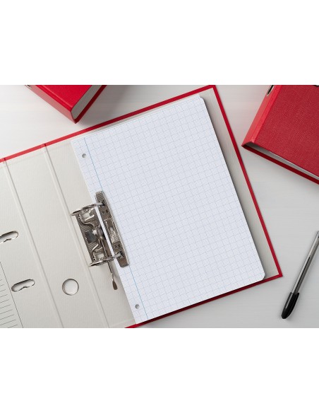 Recambio liderpapel din a4 100 hojas 75 gr milimetrado sin margen 4 taladros