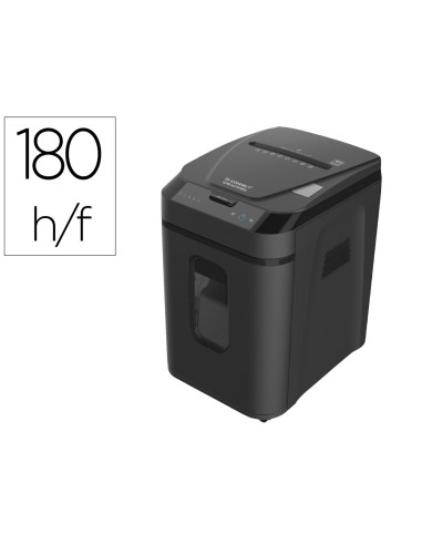 Destructora de documentos q connect capacidad corte 180 h auto 10 h manual destruye grapas clips y tarjetas