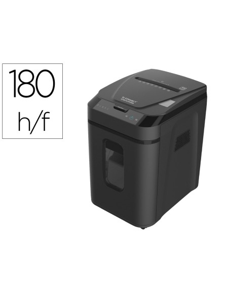 Destructora de documentos q connect capacidad corte 180 h auto 10 h manual destruye grapas clips y tarjetas