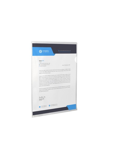 Carpeta q connect dossier unero plastico folio transparente 110 micras