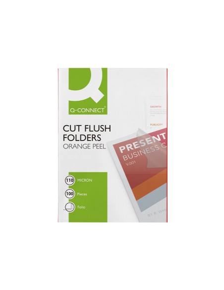 Carpeta q connect dossier unero plastico folio transparente 110 micras
