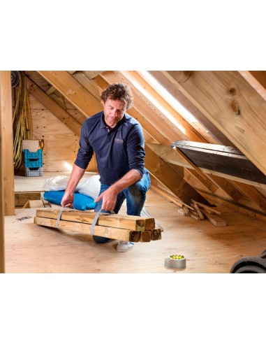 Cinta adhesiva uhu americana grizzly tape ultrafuerte color plata 25 mt x 48 mm