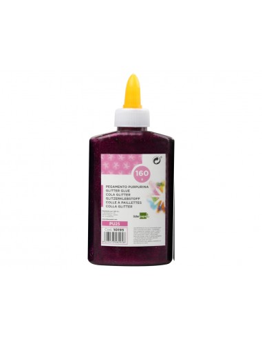 Purpurina pegamento liderpapel fantasia violeta metalizado bote de 160 gr