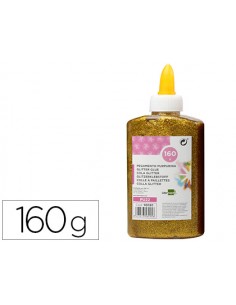 Purpurina pegamento liderpapel fantasia oro metalizado bote de 160 gr