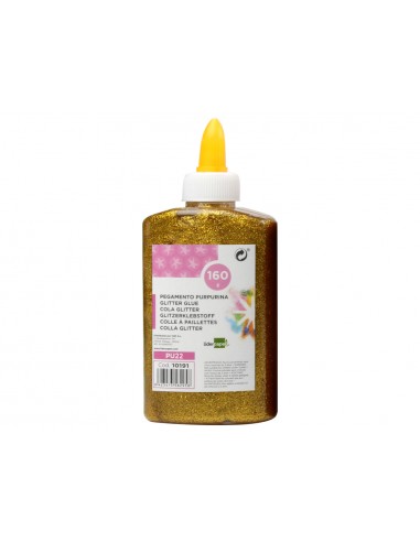 Purpurina pegamento liderpapel fantasia oro metalizado bote de 160 gr