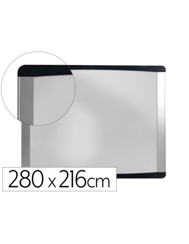 Pizarra blanca bi office inka magnetica acero lacado marco de aluminio 280x216 cm