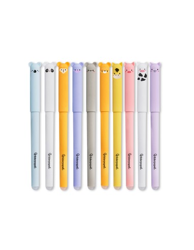 Boligrafo fantasia liderpapel animal town tinta azul borrable punta 1 mm expositor de 250 unidades 300x138x292 mm