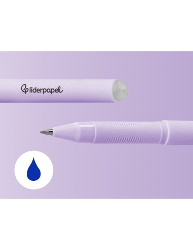 Boligrafo fantasia liderpapel animal town gato tinta azul borrable punta 1 mm