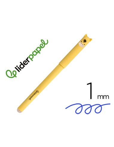 Boligrafo fantasia liderpapel animal town tinta caballo tinta azul borrable punta 1 mm