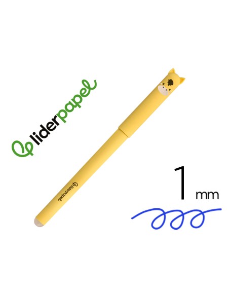 Boligrafo fantasia liderpapel animal town tinta caballo tinta azul borrable punta 1 mm